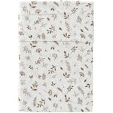 Cottonbaby Soft Wieglaken - 75x90 cm - Leaves White/Taupe