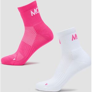 MP Move Club korte hardloopsokken (twee stuks) - Framboos - UK 12-14