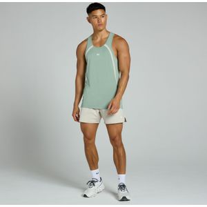 MP Tempo hemd met panelen voor heren - Vaalgroen - XS