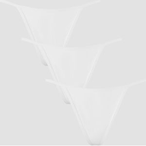 MP middelhoge G-string voor dames (verpakking met 3 stuks) - Wit - XS