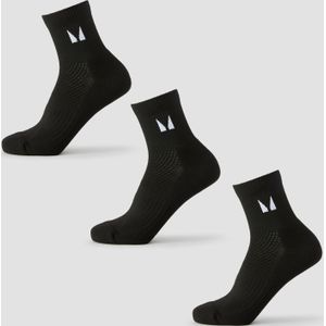 MP korte hardloopsokken (verpakking met drie stuks) - Zwart - UK 2-5
