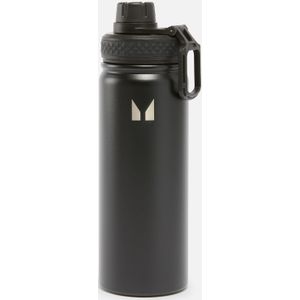 Medium metalen waterfles - Zwart