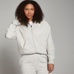 MP Basics oversized hoodie met rits voor dames - Gemêleerd lichtgrijs - S