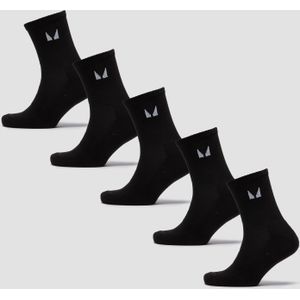 MP Unisex Crew Socks (5 Pack) - Black - UK 2-5