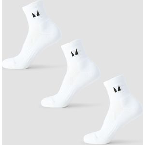 MP korte hardloopsokken (verpakking met drie stuks) - Wit - UK 2-5