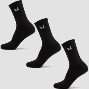 MP Unisex Crew Socks (3 Pack) - Black - UK 2-5