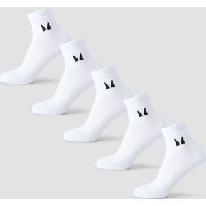 MP Unisex Ankle Socks (5 Pack) - White - UK 2-5