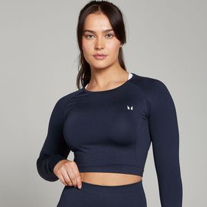 MP Shape naadloze croptop met lange mouwen voor dames - Marineblauw - XXS