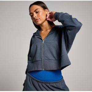 MP Tempo gecropte hoodie met rits voor dames - Middernachtzwart - XS