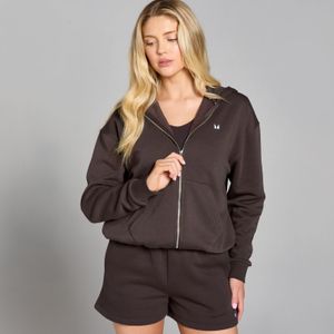 MP Basics hoodie met rits voor dames - Chocoladebruin - L