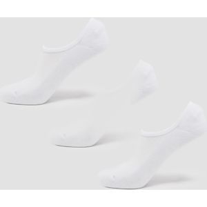 MP Unisex Invisible Socks (3 Pack) - White - UK 2-5