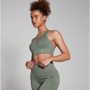 MP Tempo naadloze asymetrische beha van ribstof - Mosgroen - XL