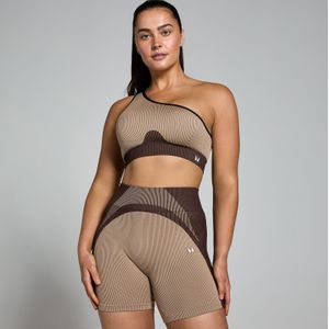 MP Contrast naadloze beha van ribstof voor dames - Kasjmier/espressobruin - M