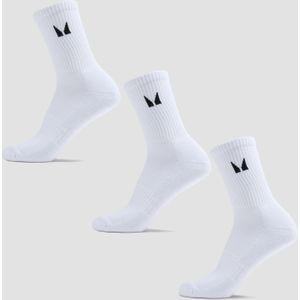 MP Unisex Crew Socks (3 Pack) - White - UK 2-5