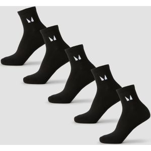 MP Unisex Ankle Socks (5 Pack) - Black - UK 2-5