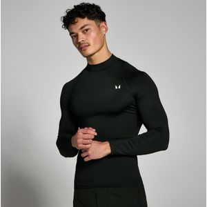MP basislaag trainingsshirt met hoge hals en lange mouwen voor heren - Zwart - XXS