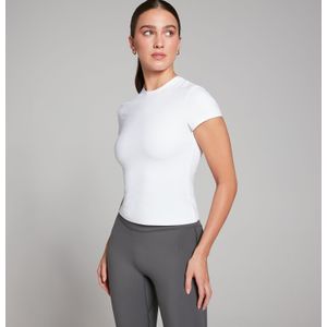 MP Tempo T-shirt met nauwsluitende pasvorm en korte mouwen voor dames - Wit - XXS