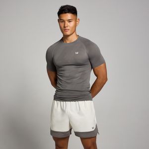 MP Tempo naadloos shirt met opdruk van pilaar voor heren - Truffelbruin - XS