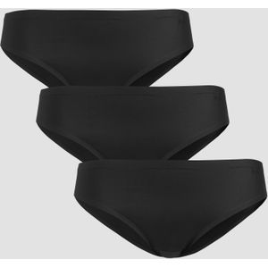 MP Women's Mid Rise No VPL Bikini Brief (3 Pack) - Black - XS