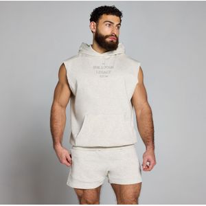 MP Origin verwassen mouwloze hoodie met opdruk voor heren - Gemêleerd grijs - XL
