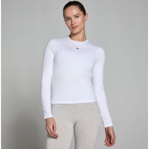 MP Basics T-shirt met nauwsluitende pasvorm en lange mouwen voor dames - Wit - XXS