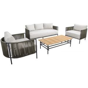Lounge-Set Yoi Umi Rectangle Dark Grey Rope Green