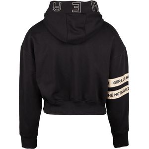 Tracey Cropped Hoodie - Black - S