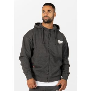 Classic Oversized Zipped Hoodie - Dark Gray Melange - S