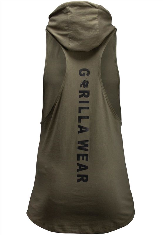 Gorilla Wear - Lawrence Hooded Tank Top - Army Green - Tanktop