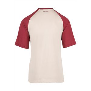 Logan Oversized T-Shirt - Beige/Red - S