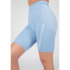 Selah Seamless Cycling Shorts - Light Blue - M/L