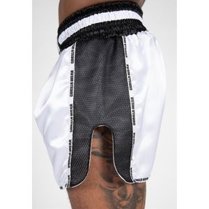 Piru Muay Thai Shorts - White/Black - S