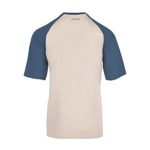 Logan Oversized T-Shirt - Beige/Blue - M