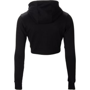 Pixley Crop Top Hoodie - Black - S