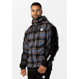 Kenton Zipped Jacket - Black/Blue - S