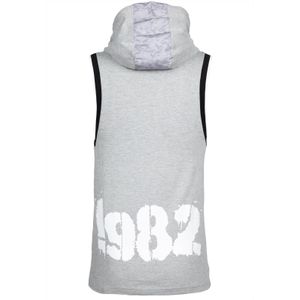 Loretto Hooded Tank Top - Gray Melange - M