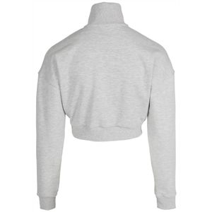 Ocala Cropped Half-Zip Sweatshirt - Gray - XS