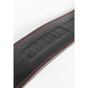 Gorilla Wear 4 Inch Premium Leather Lever Belt - Black - L/XL