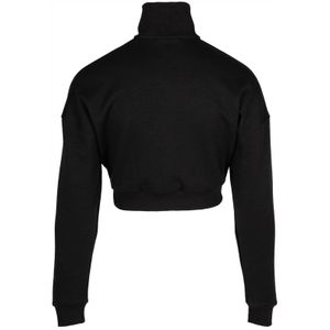 Ocala Cropped Half-Zip Sweatshirt - Black - M