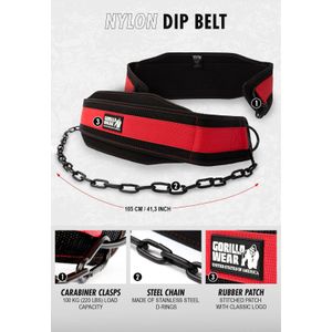 Gorilla Wear Nylon Dip Belt - Black