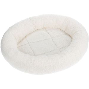 Fluffy Knuffelbed 2in1 Wit/Bruin voor Katten