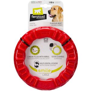 Ferplast Smile Kauwring, rood L: Ø20x3,9cm Hond