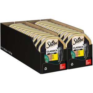 22x85g Eend en Kip in Paté Sheba Classics Kattenvoer Kuipjes