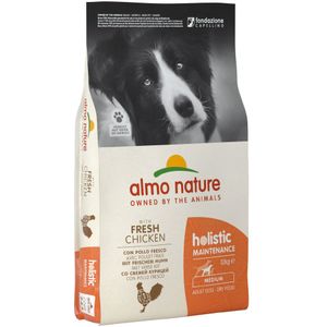 11 kg  1 kg gratis! 12 kg Almo Nature hondenvoer - Adult Kip & Rijst Medium