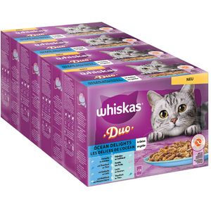 48x85g Duo Ocean Delights In Gelei Whiskas Kattenvoer Portiezakjes