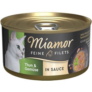 24x85g Miamor Fijne Filets in Saus Tonijn & groenten Nat Kattenvoer
