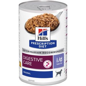 10 2 gratis! Hill's Prescription Diet Hond natvoer z/d, i/d, Meta & k/d  - i/d Digestive Care Low Fat Hondenvoer Original (12 x 360 g)