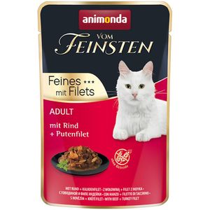 18x85g Adult Rund/Kalkoenfilet animonda Vom Feinsten Kattenvoer