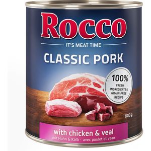 Rocco Classic Pork 6 x 800 g Hondenvoer Kip & Kalf