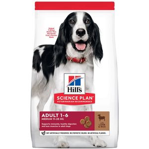 14 4kg Adult Medium Lam/Rijst Hill's Science Plan Hondenvoer